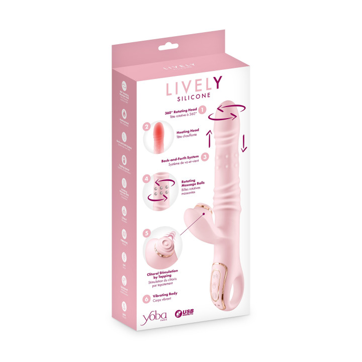 Lively Rabbit Vibro rotatif chauffant clitoris