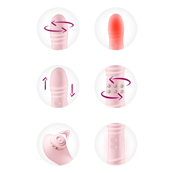 Lively Rabbit Vibro rotatif chauffant clitoris