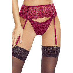 Passion Glamour porte jarretelles Bordeaux