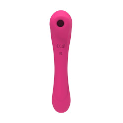 QUIVER Rose Stimulateur Clitoridien et vaginal USB à DOUBLE Stimulation par Succion ou Vibration