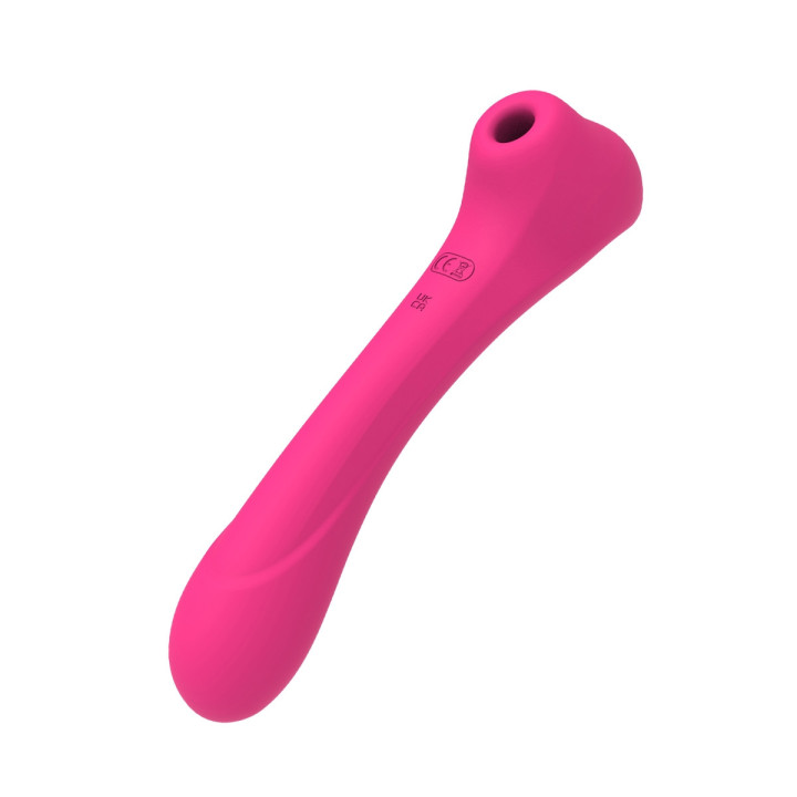 QUIVER Rose Stimulateur Clitoridien et vaginal USB à DOUBLE Stimulation par Succion ou Vibration