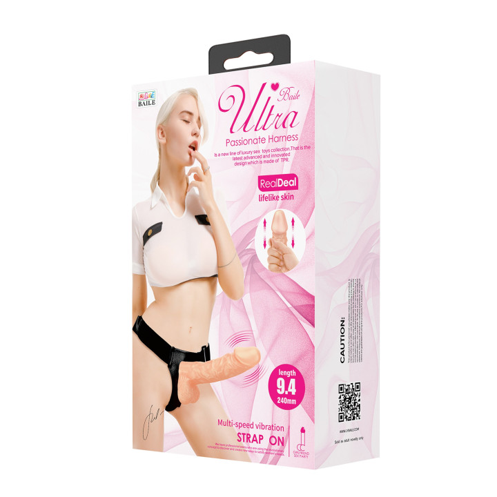 Gode ceinture vibrant télécommande T2