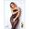 Bodystocking résille motif forme bustier ouvert entre jambes
