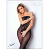 Bodystocking résille motif forme bustier ouvert entre jambes
