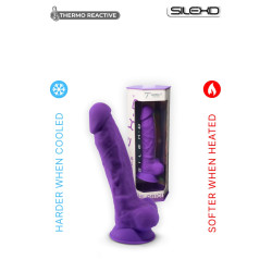 Gode Ventouse Réaliste VIOLET "Thermo Réactive" Modèl 1