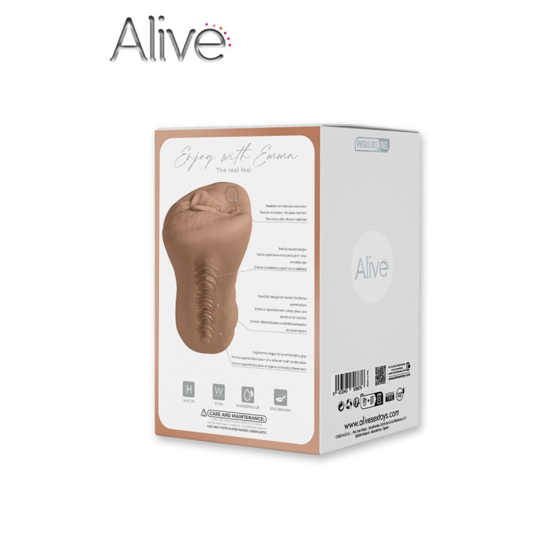 Emma Masturbateur réaliste peau foncé taille réelle Vagin