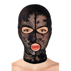 Cagoule dentelle ouverte bouche yeux