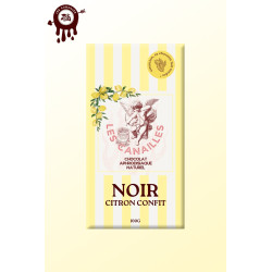 Tablette chocolat aphrodisiaque • Noir Citron confit • 100g