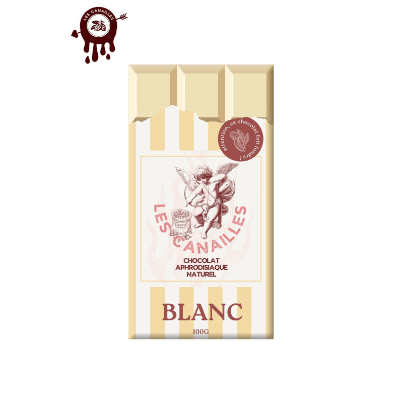 Tablette chocolat aphrodisiaque • Blanc 100g