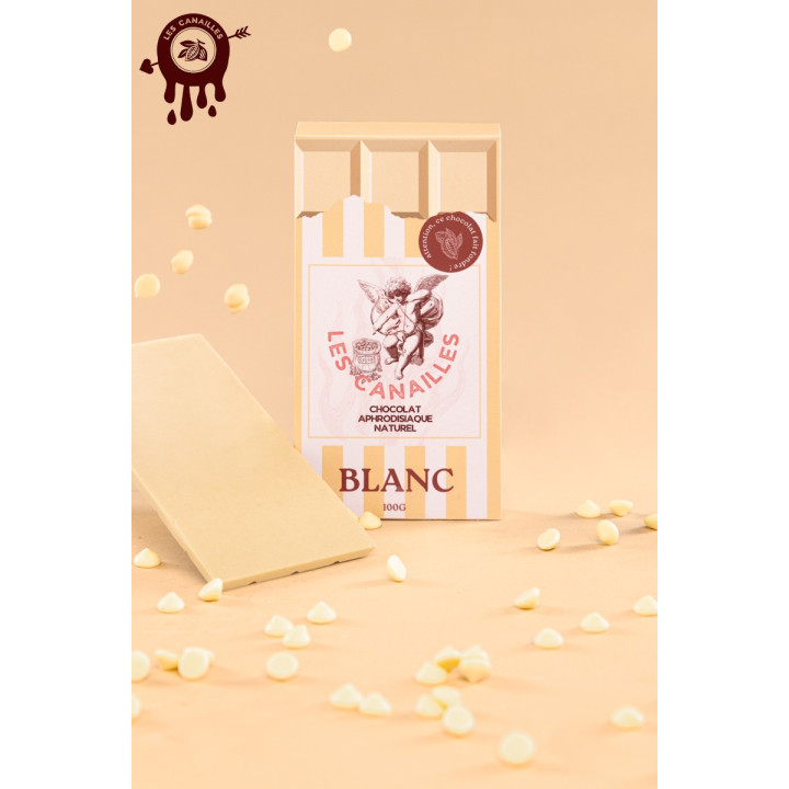 Tablette chocolat aphrodisiaque • Blanc 100g