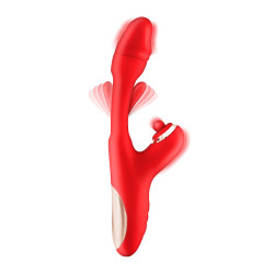 Joyfully rouge Rabbit Vibro tapotements Point G USB