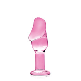 Plug Anal gland en Verre rose 12cmx4.3 N°24